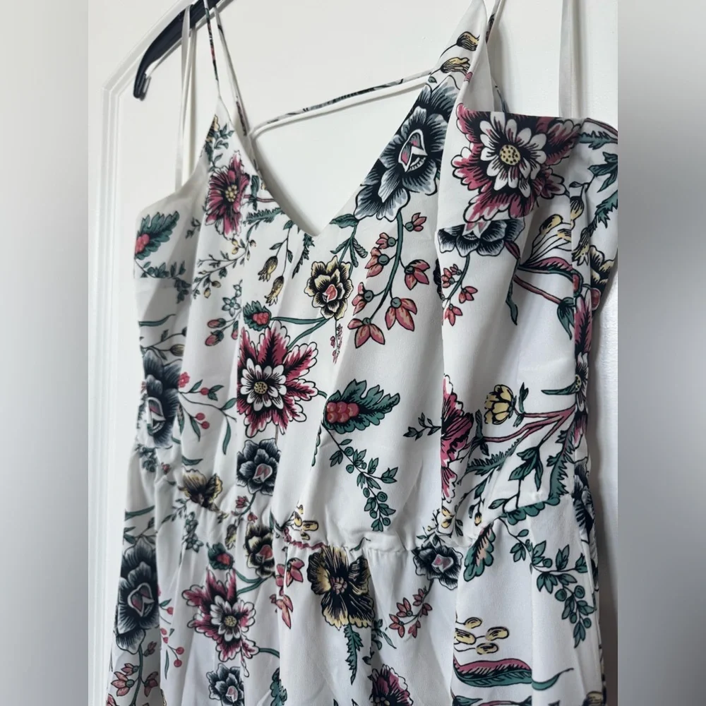 Loft Floral Spaghetti Strap Maxi Dress size 12p - Picture 3 of 6